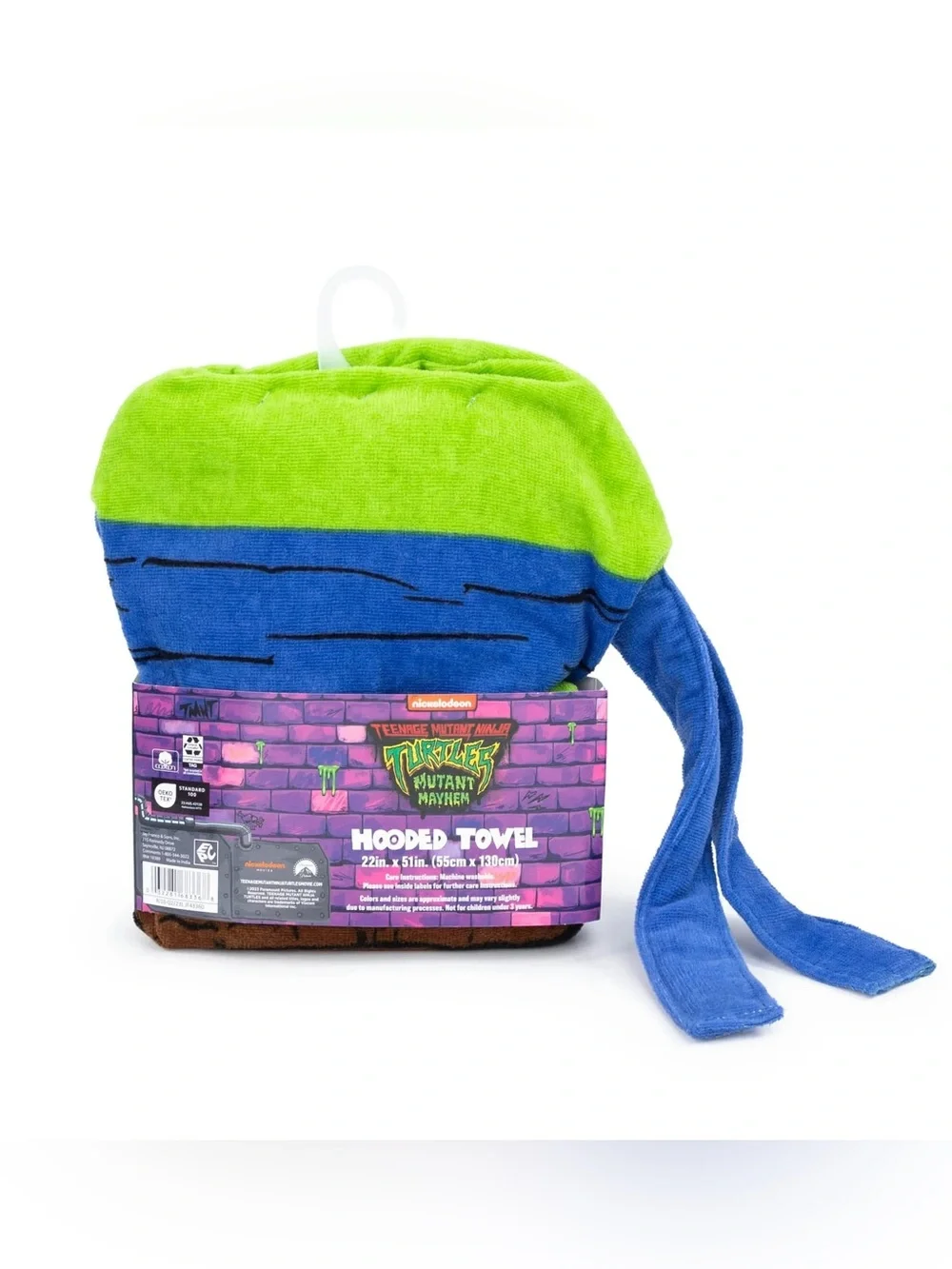 Teenage Mutant Ninja Turtles Kids Cotton Hooded Towel  , 51 in x 22 in